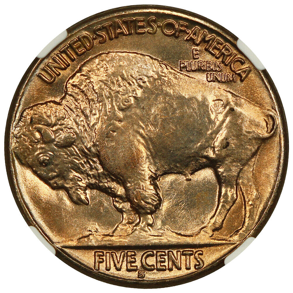 1937-S 5C CACG MS66 - Buffalo Nickel