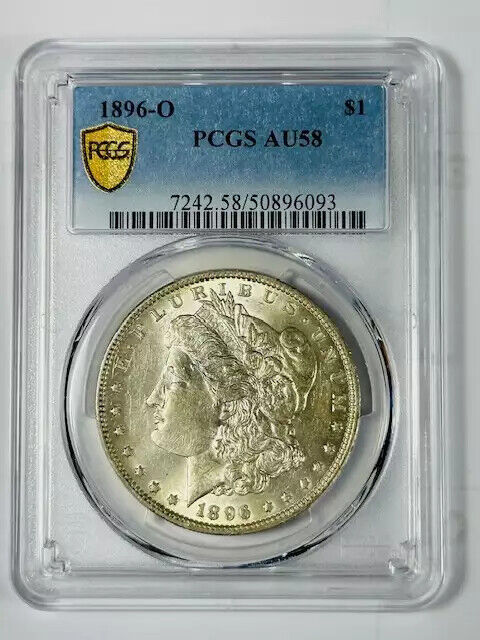 1896 O Morgan Silver Dollar PCGS AU-58