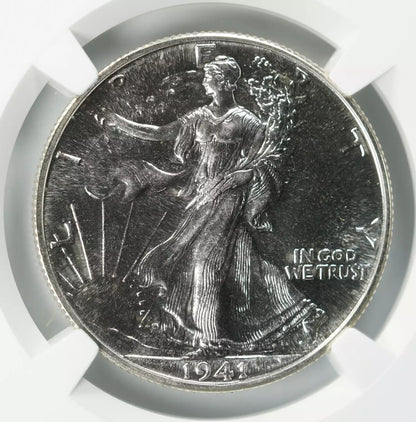 1941 PROOF WALKING LIBERTY HALF DOLLAR 50C NGC CERTIFIED PF 67 NO 'AW' (011)