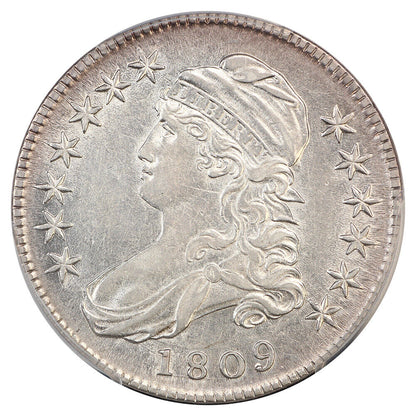 1809 50C PCGS AU53 - Capped Bust Half Dollar