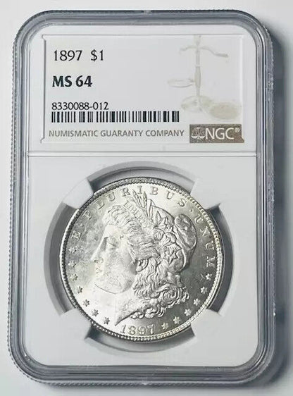 1897 Morgan Silver Dollar NGC MS-64