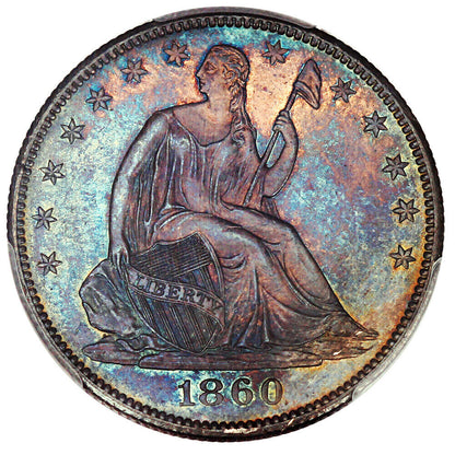 1860-O 50c PCGS MS65 ex: D.L. Hansen