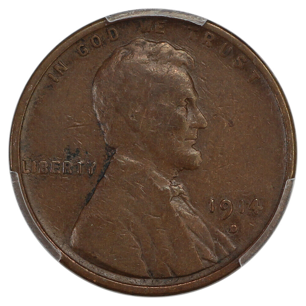 1914-D 1C PCGS VG8 - Lincoln Cent (Wheat Reverse) - Key Date