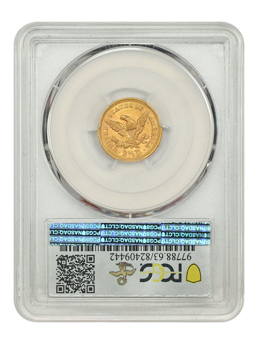 1859 $2.50 PCGS MS63 (Old Reverse) ex: D.L. Hansen - Liberty Head $2.5