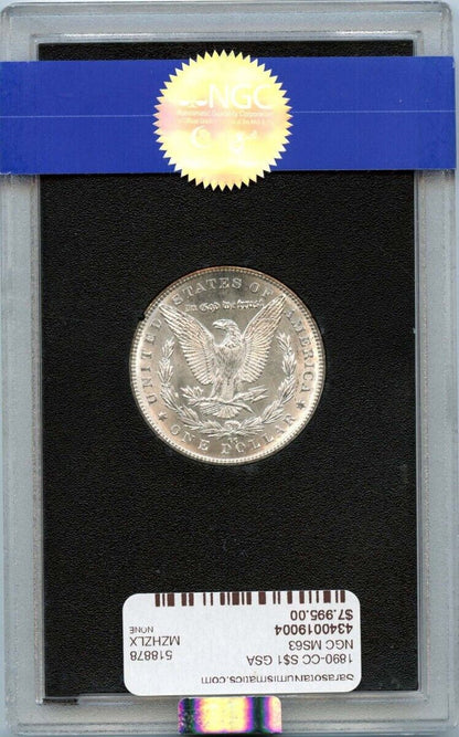 1890-CC Morgan Dollar GSA HOARD S$1 NGC MS63