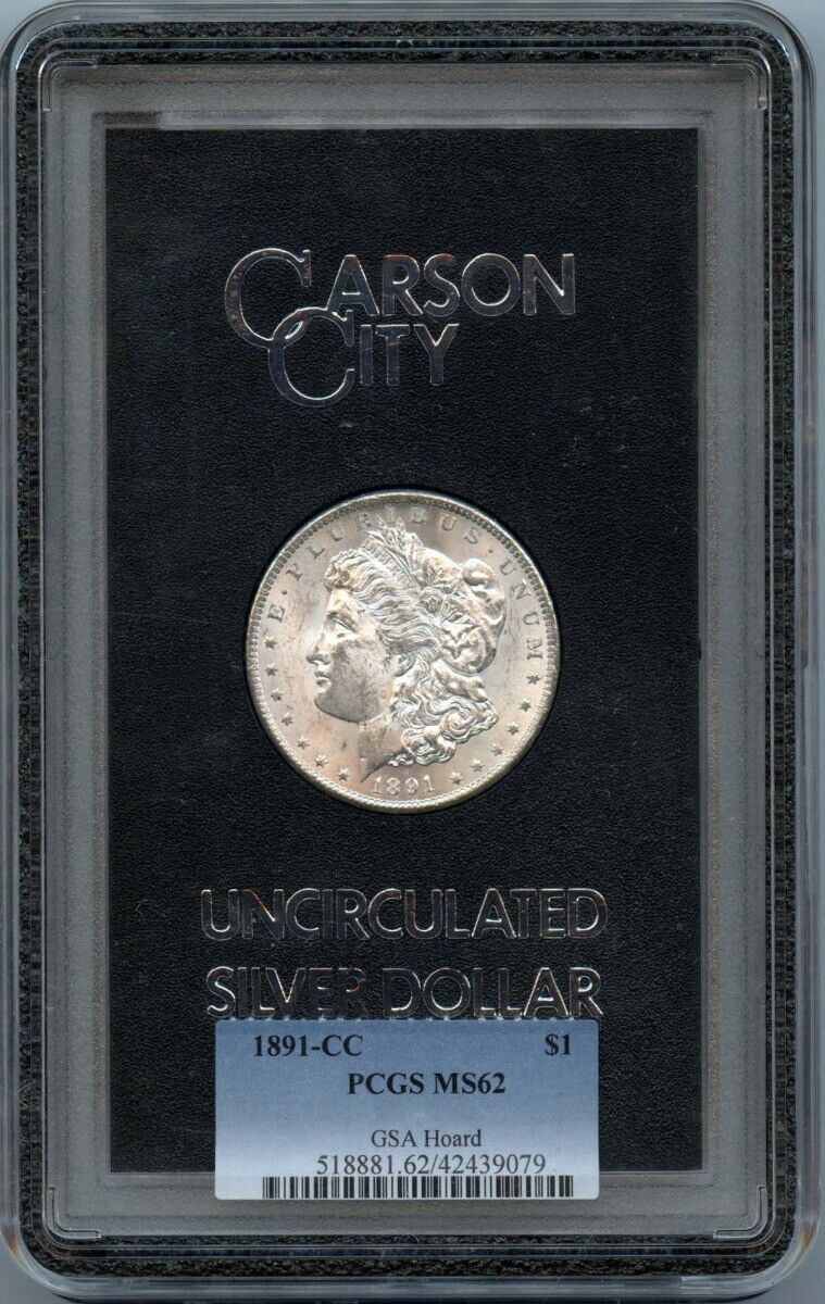 1891-CC Morgan Dollar GSA HOARD S$1 PCGS MS62