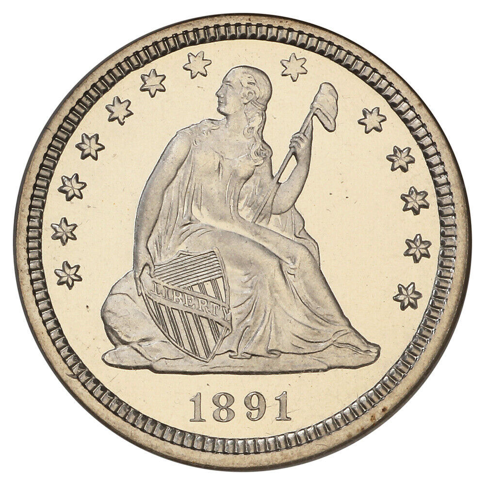 1891 25C NGC/CAC PR68CAM - Liberty Seated Quarter