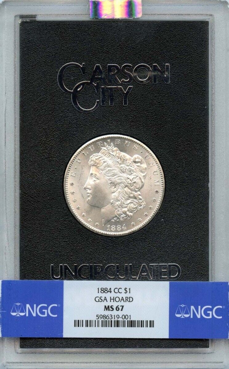 1884-CC Morgan Dollar GSA HOARD S$1 NGC MS67