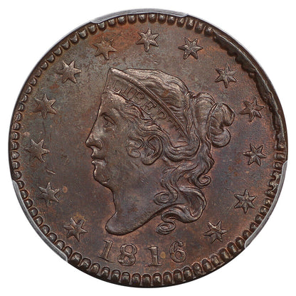 1816 1C PCGS MS64BN ex: D.L. Hansen