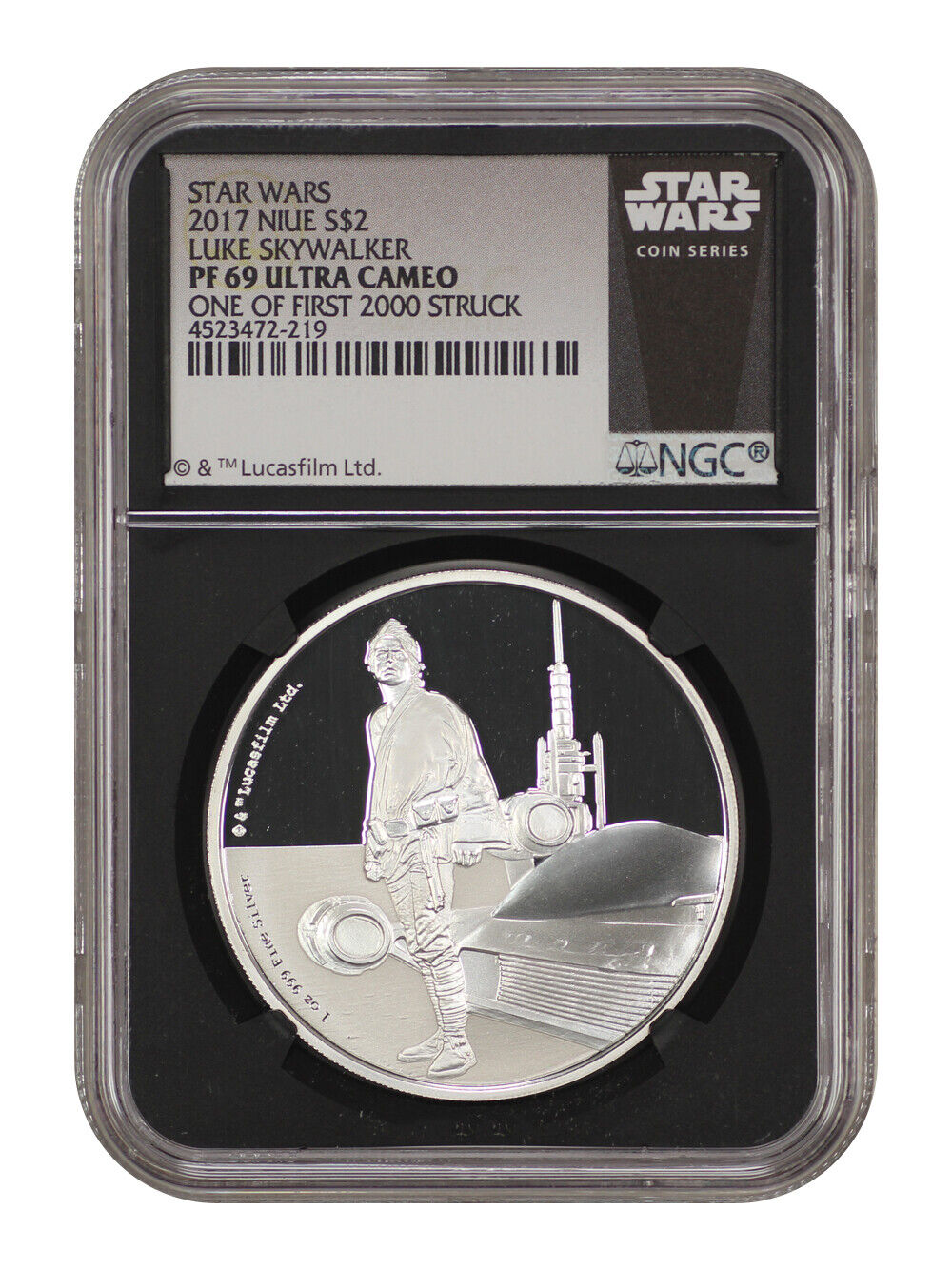 Niue: 2017 Star Wars Luke Skywalker $2 NGC Proof 69 UCAM