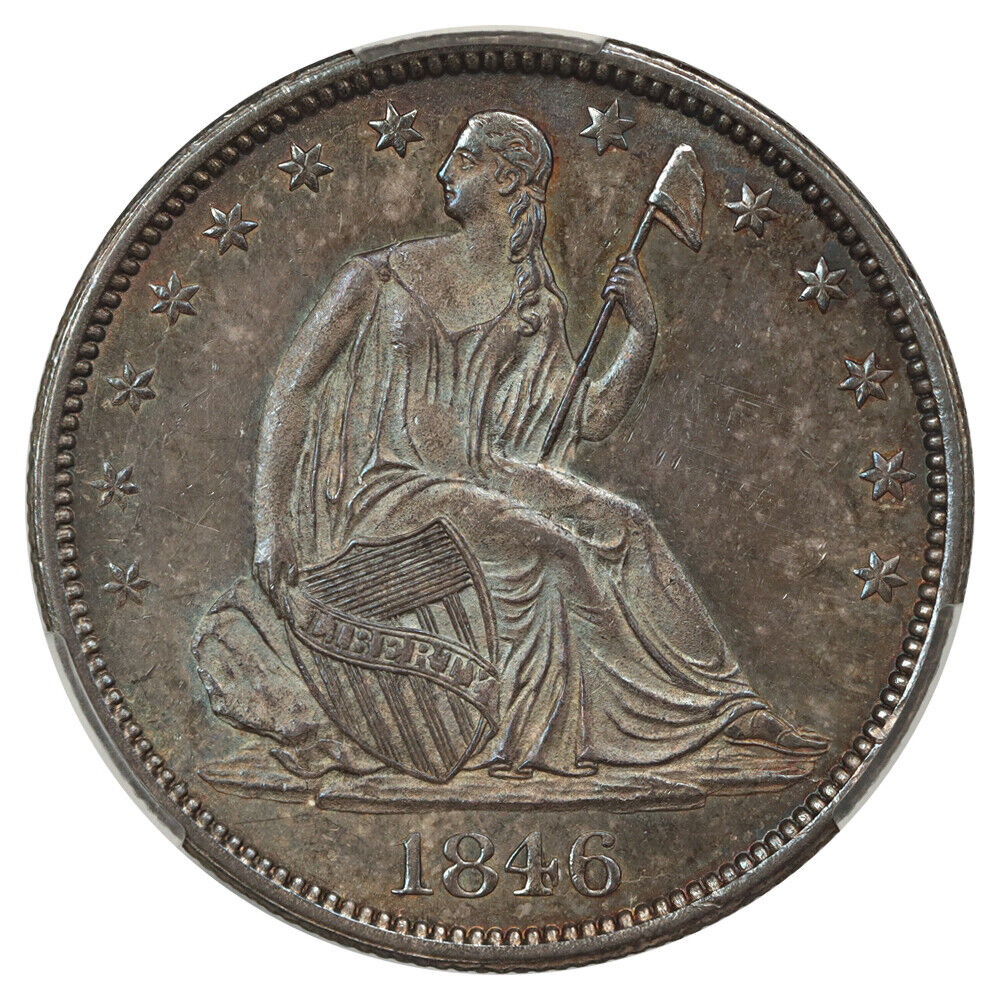 1846-O 50C CACG MS63 (Medium Date) ex: D.L. Hansen - Liberty Seated Half Dollar