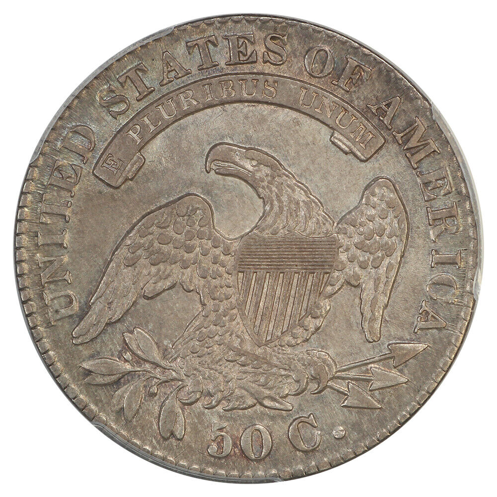 1830 50C PCGS/CAC AU55 (Large 0) - Capped Bust Half Dollar