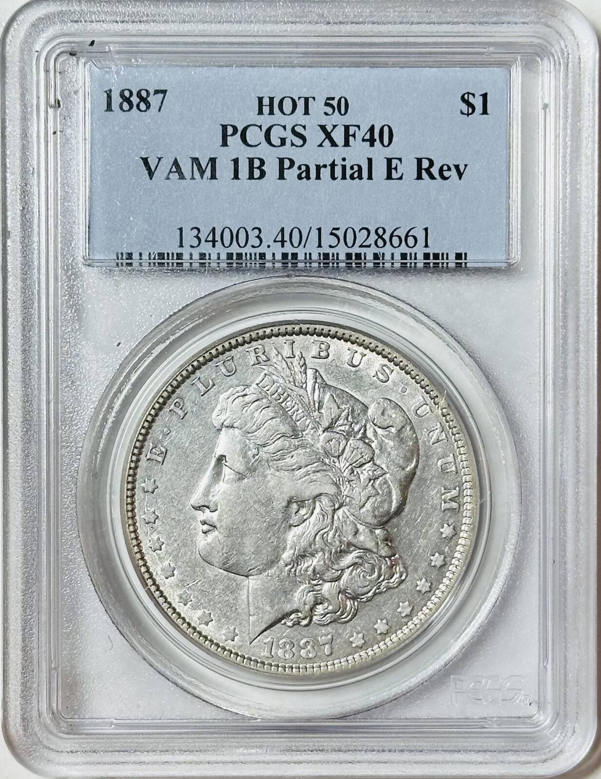 1887 P Morgan Silver Dollar PCGS XF-40 VAM 1B