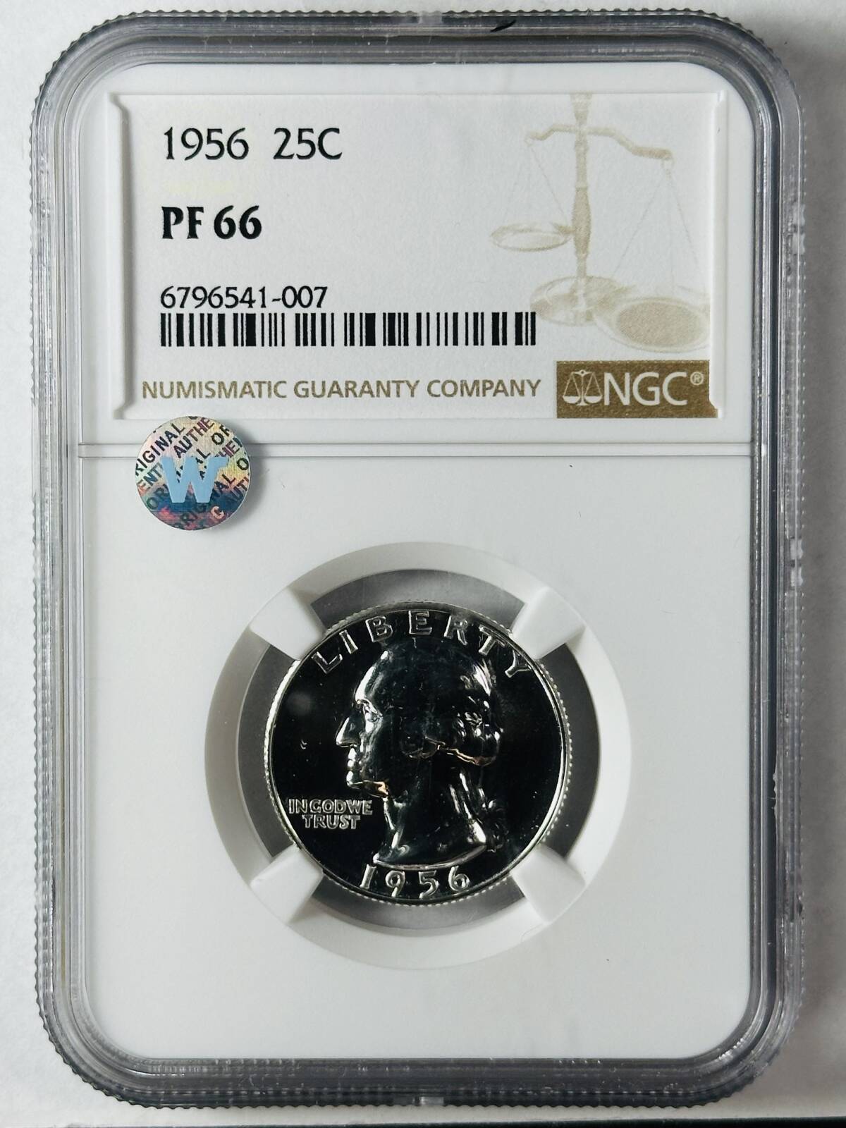 1956 P Washington Quarter NGC PF-66 Sight White