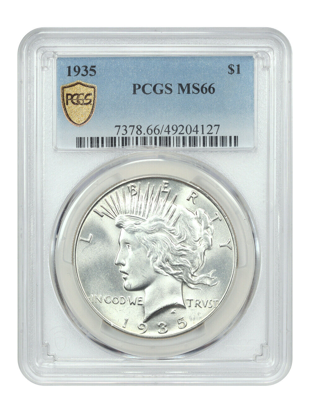 1935 $1 PCGS MS66