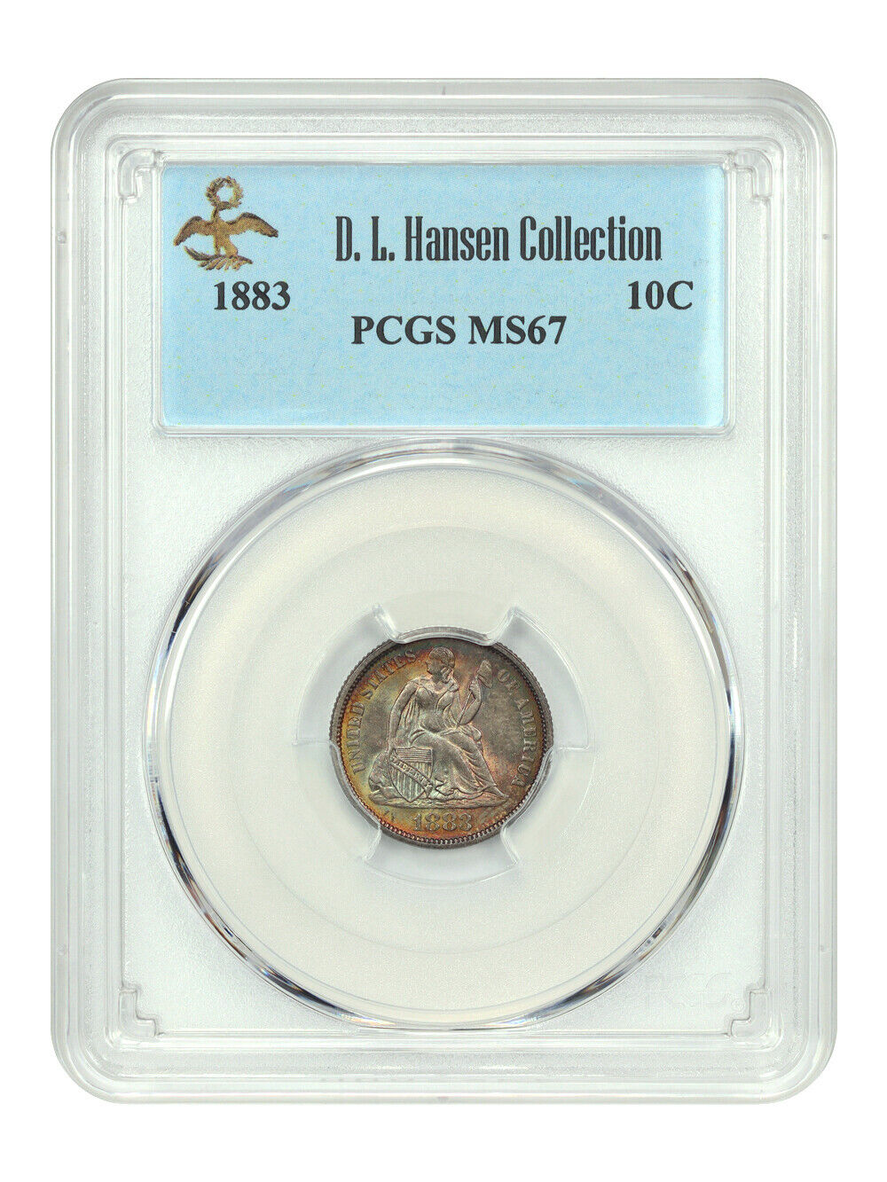 1883 10C PCGS MS67 ex: D.L. Hansen