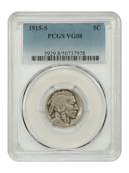 1915-S 5C PCGS VG08 - Buffalo Nickel