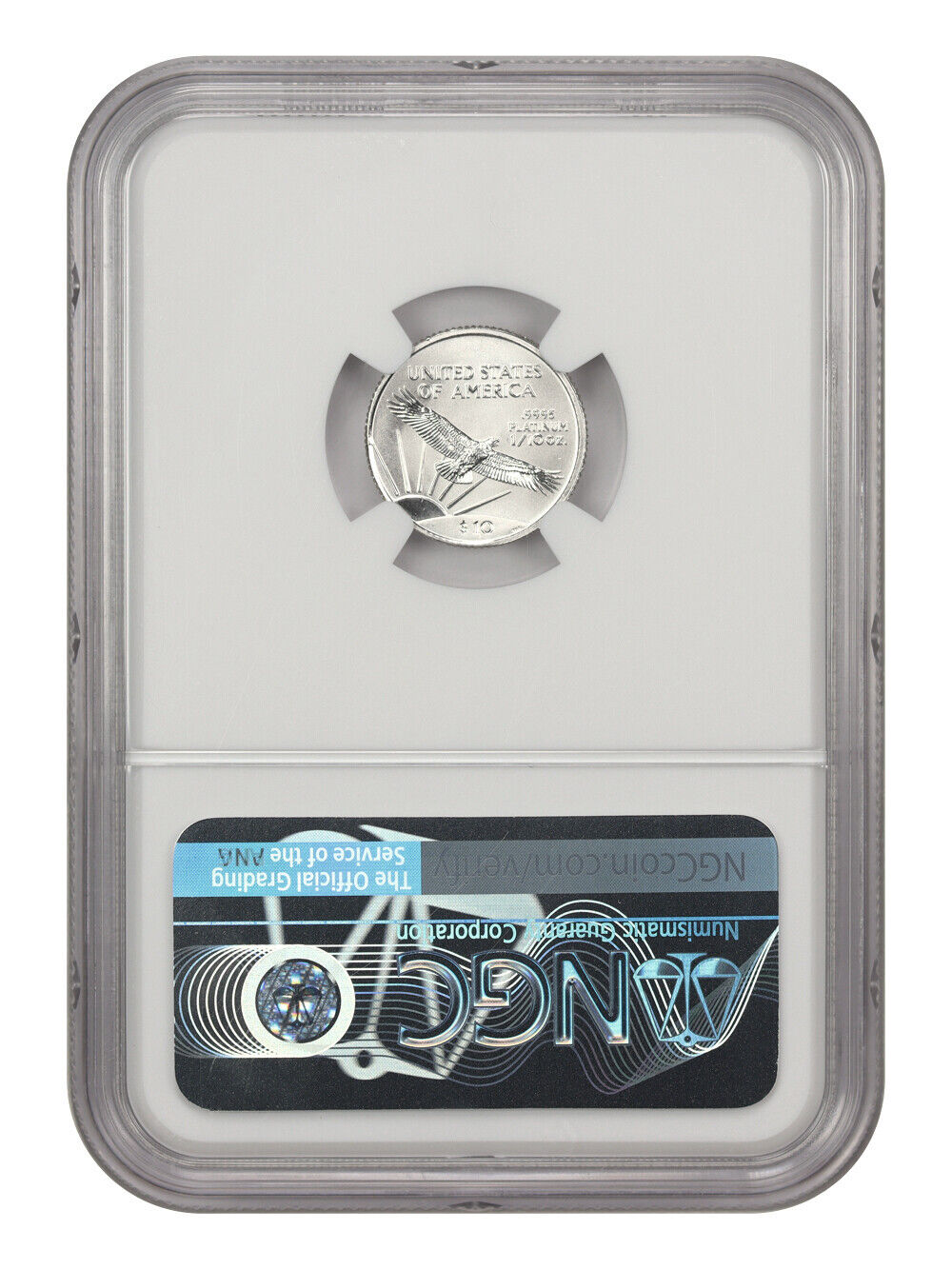 Mint Error: 1997 Platinum Eagle $10 NGC MS69 (Obverse Struck Thru)