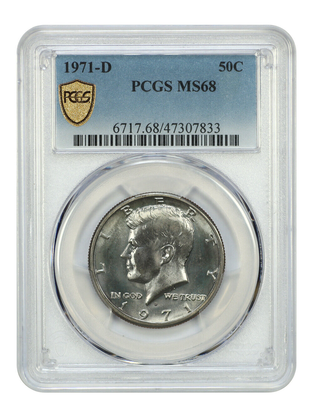 1971-D 50C PCGS MS68 - Kennedy Half Dollar