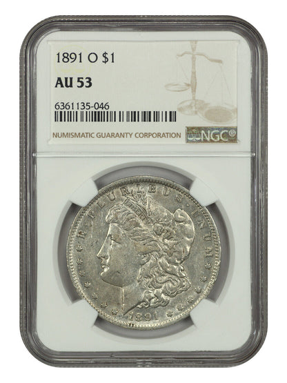 1891-O $1 NGC AU53