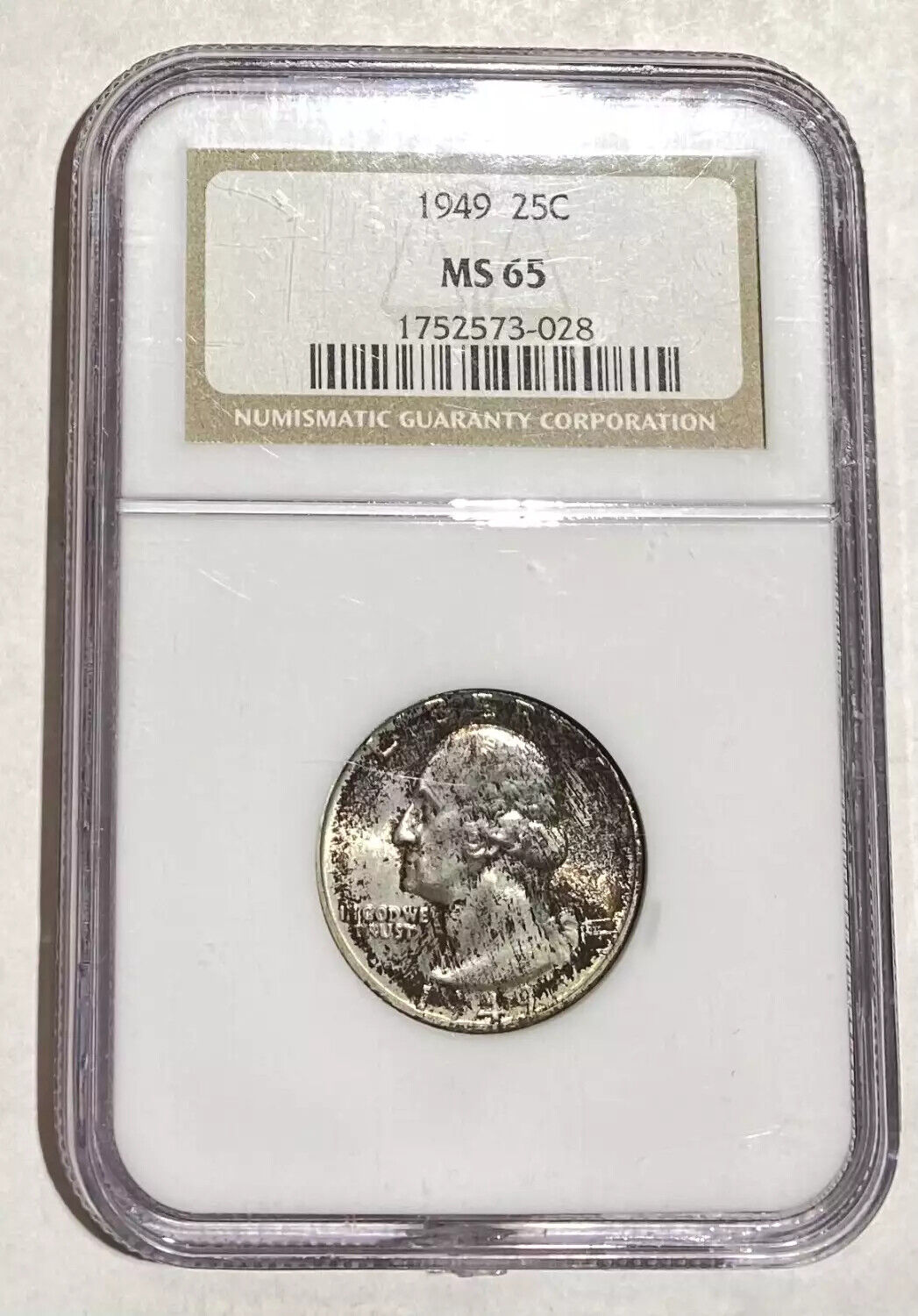 1949 P NGC MS-65 Quarter Dollars Silver Coinage