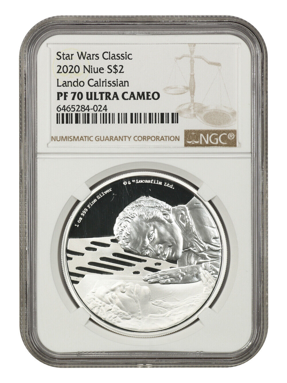 Niue: 2020 $2 Star Wars Lando Calrissian NGC PR70DCAM (w/Box & COA) - Other