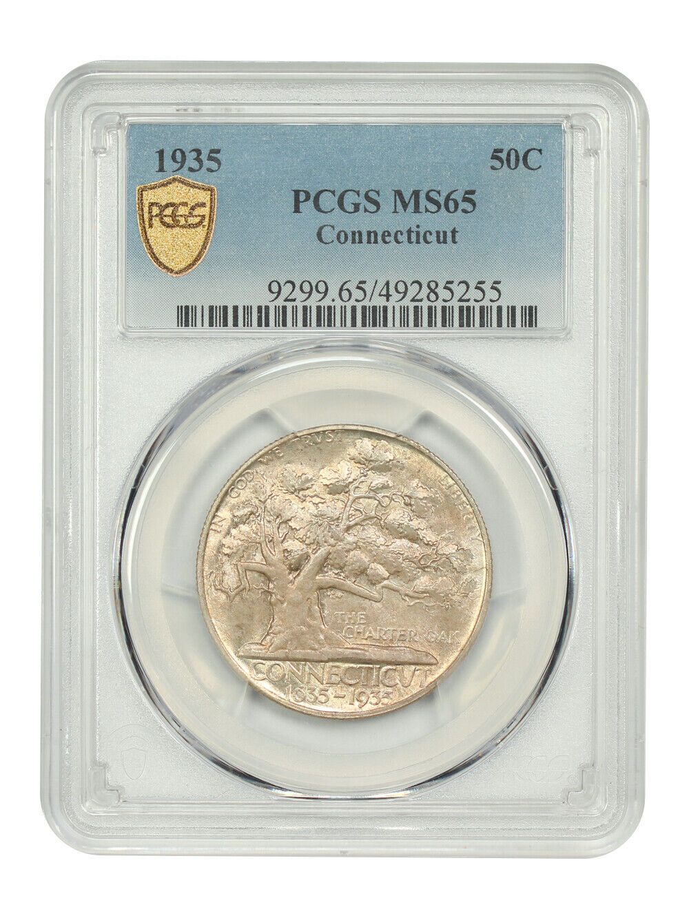 1935 50C Connecticut PCGS MS65 - Classic Silver Commemorative