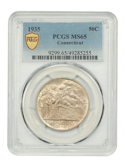 1935 50C Connecticut PCGS MS65 - Classic Silver Commemorative