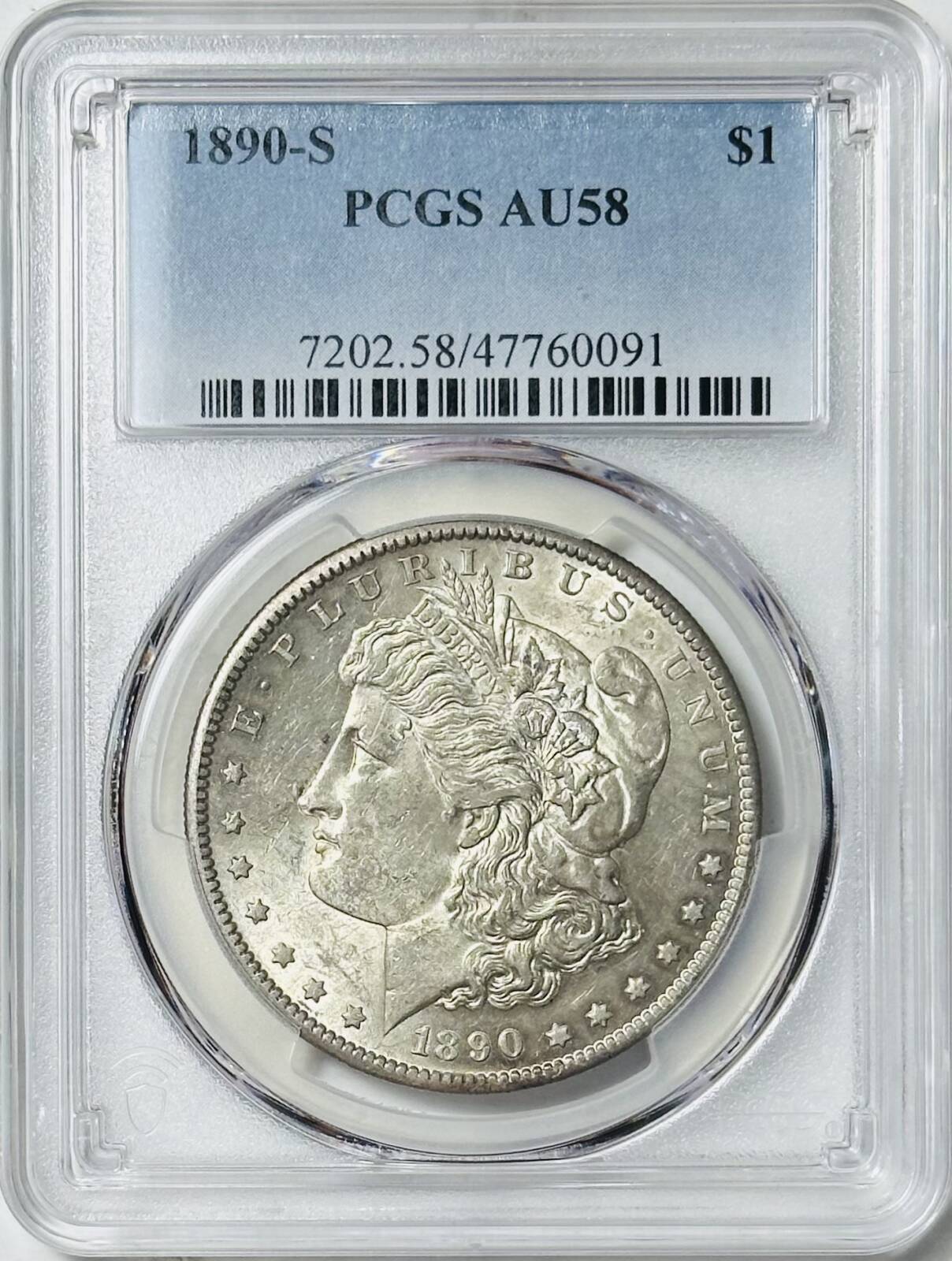 1890 S Morgan Silver Dollar PCGS AU-58