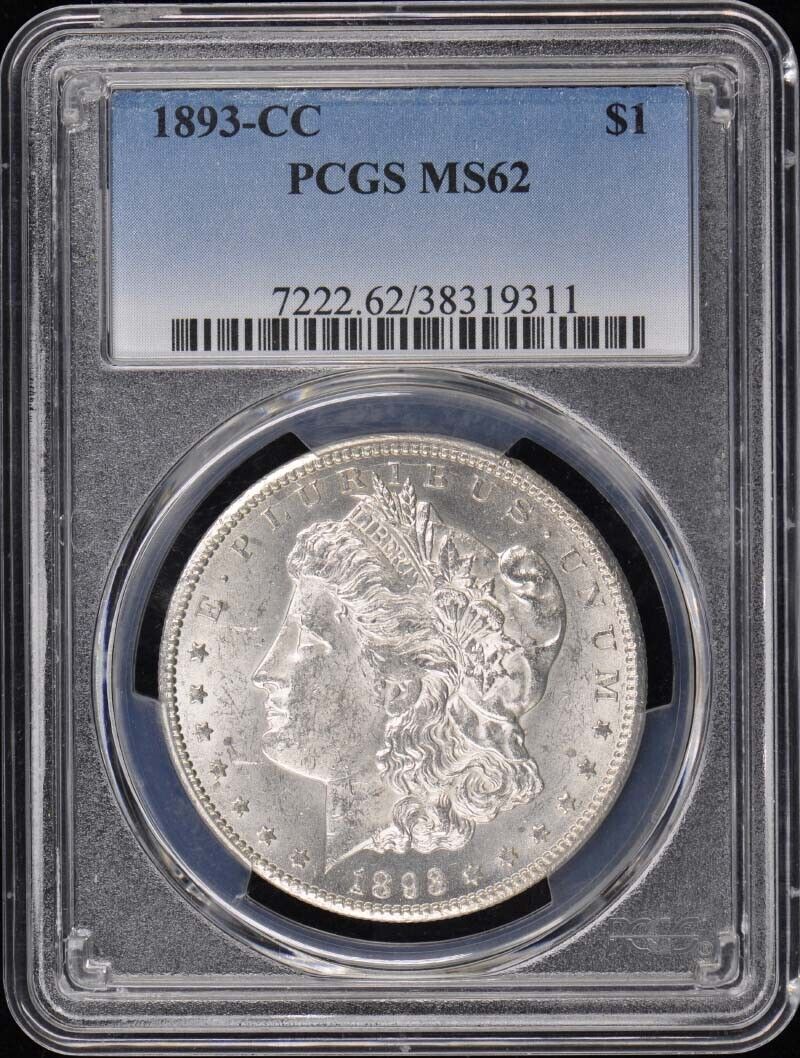 1893-CC $1 Morgan Dollar PCGS MS62