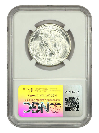 1943-D 50C NGC MS67 - Walking Liberty Half Dollar