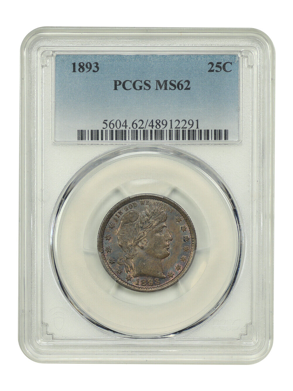 1893 25C PCGS MS62 - Barber Quarter