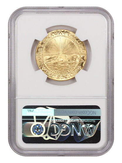 1787 Brasher Doubloon NGC MS69 (2014 Private Issue, "EB" on Wing, .9999 Fine)