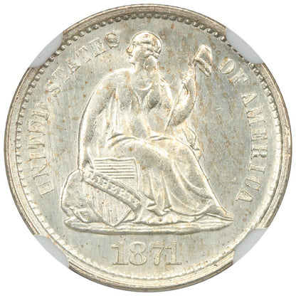 1871-S H10c NGC MS66