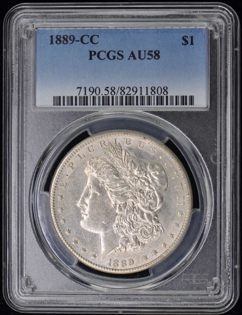 1889-CC $1 Morgan Dollar PCGS AU58