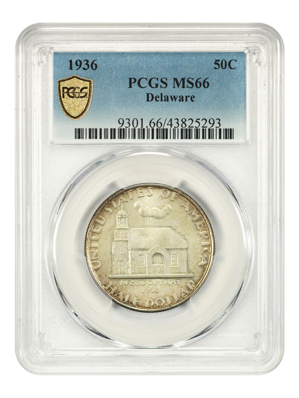 1936 50C Delaware PCGS MS66