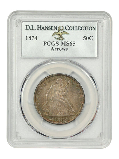 1874 50C PCGS MS65 (Arrows)