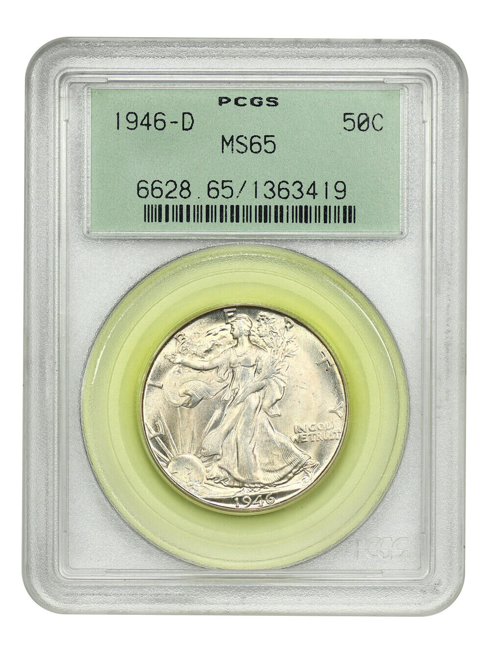 1946-D 50C PCGS MS65 (OGH)