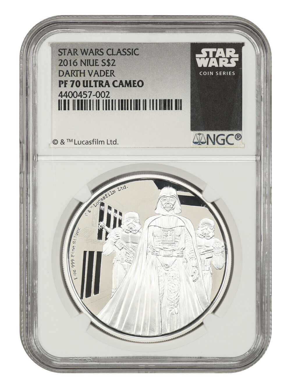 Niue: 2016 Star Wars Darth Vader $2 NGC Proof 70 UCAM