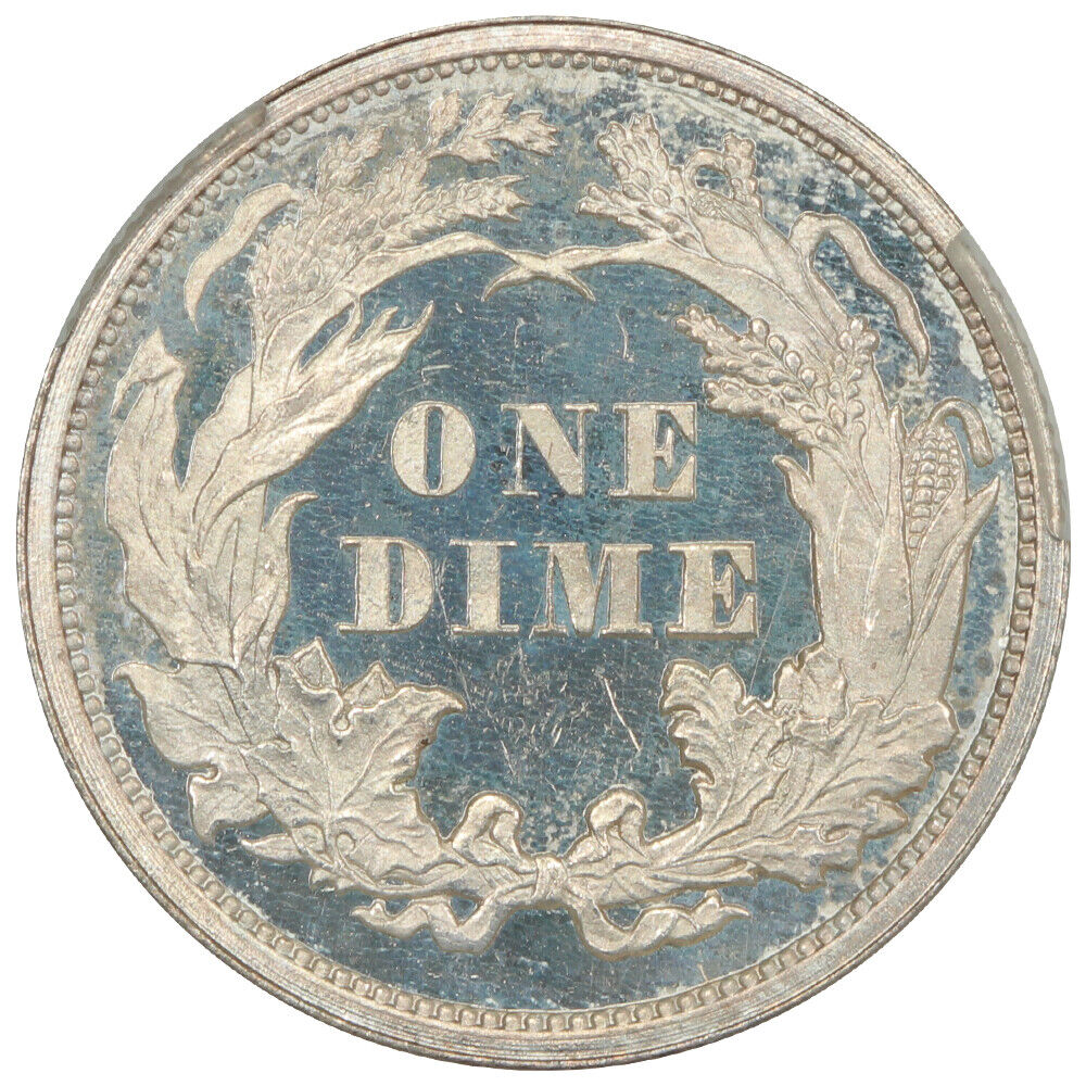 1864 10C CACG PR64+DCAM ex: D.L. Hansen - Liberty Seated Dime