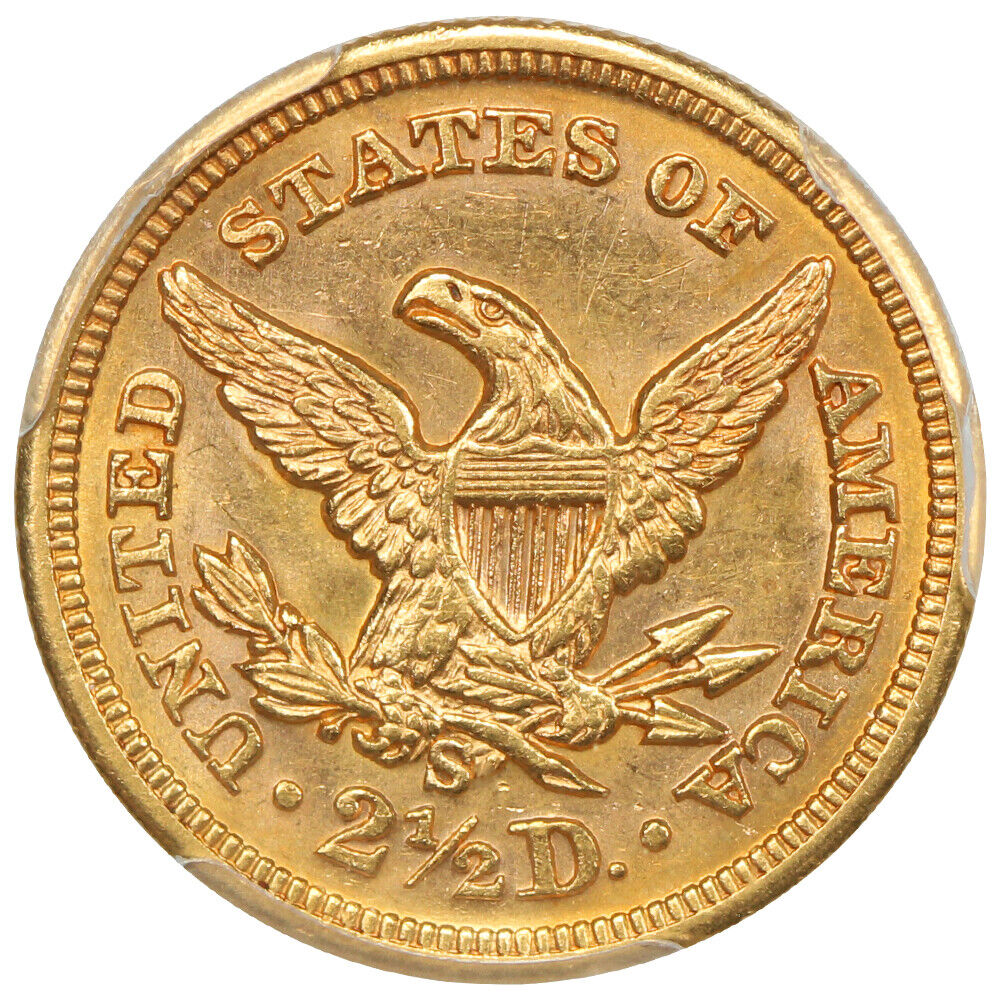 1870-S $2.50 PCGS MS62 - Liberty Head $2.5