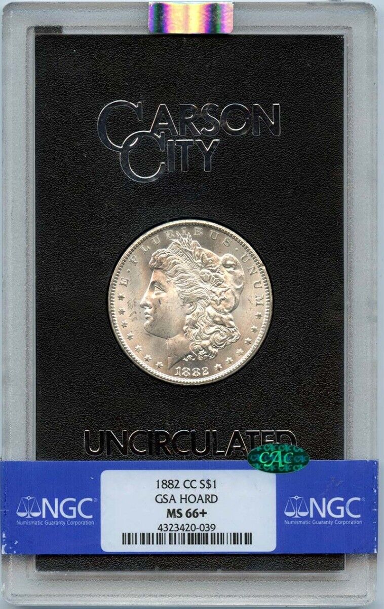 1882-CC Morgan Dollar GSA HOARD S$1 NGC MS66+ (CAC)