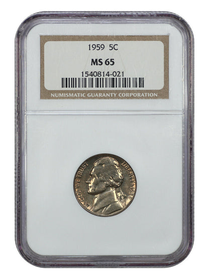 1959 5C NGC MS65 - Jefferson Nickel