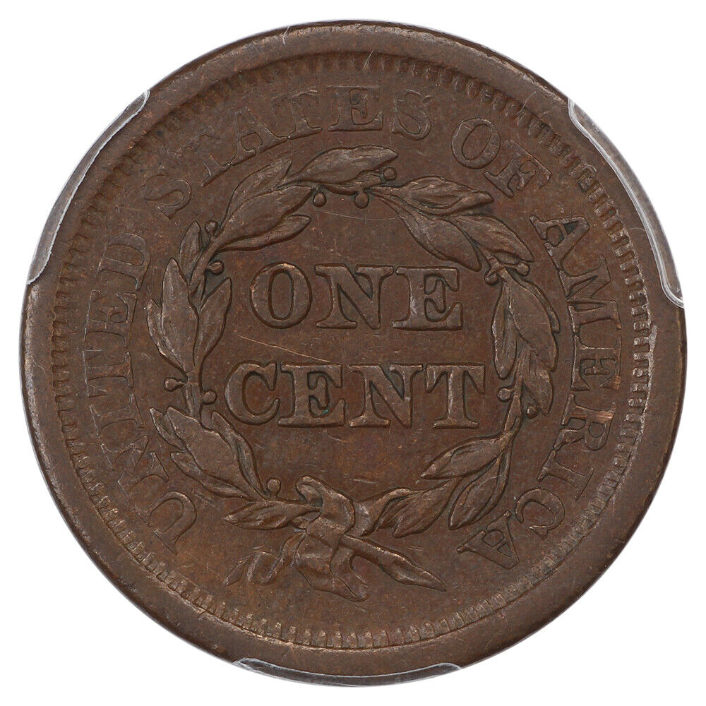 1850 1C PCGS AU50 - Braided Hair Cent