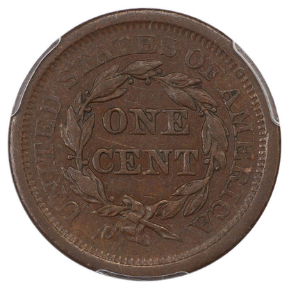 1850 1C PCGS AU50 - Braided Hair Cent