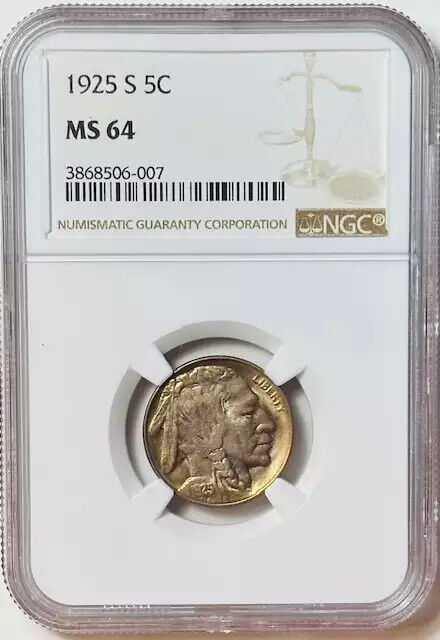 1925 S Indian Buffalo NGC MS-64 Nice Luster!