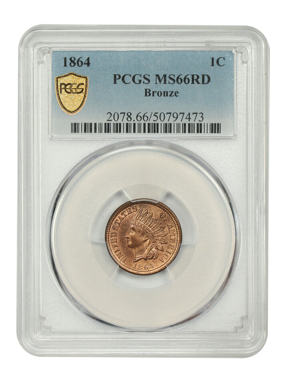 1864 1C PCGS MS66RD (Bronze) - Indian Cent - Important Transitional Issue