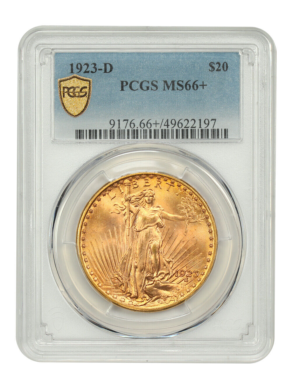 1923-D $20 PCGS MS66 - St. Gaudens $20