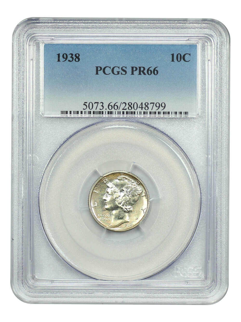 1938 10C PCGS PR66 - Mercury Dime