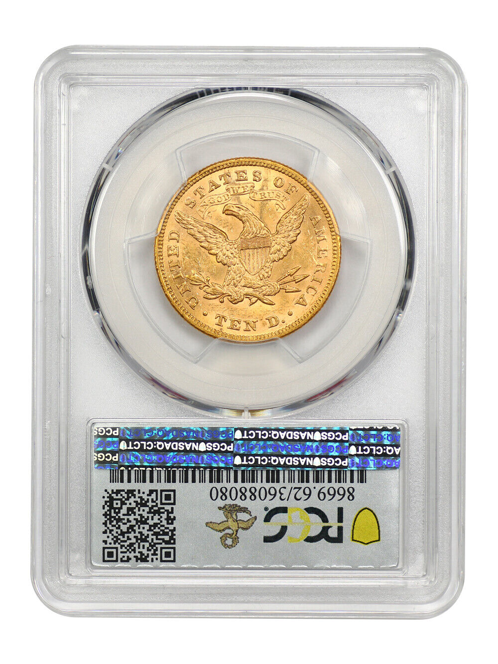 1874 $10 PCGS MS62 ex: D.L. Hansen